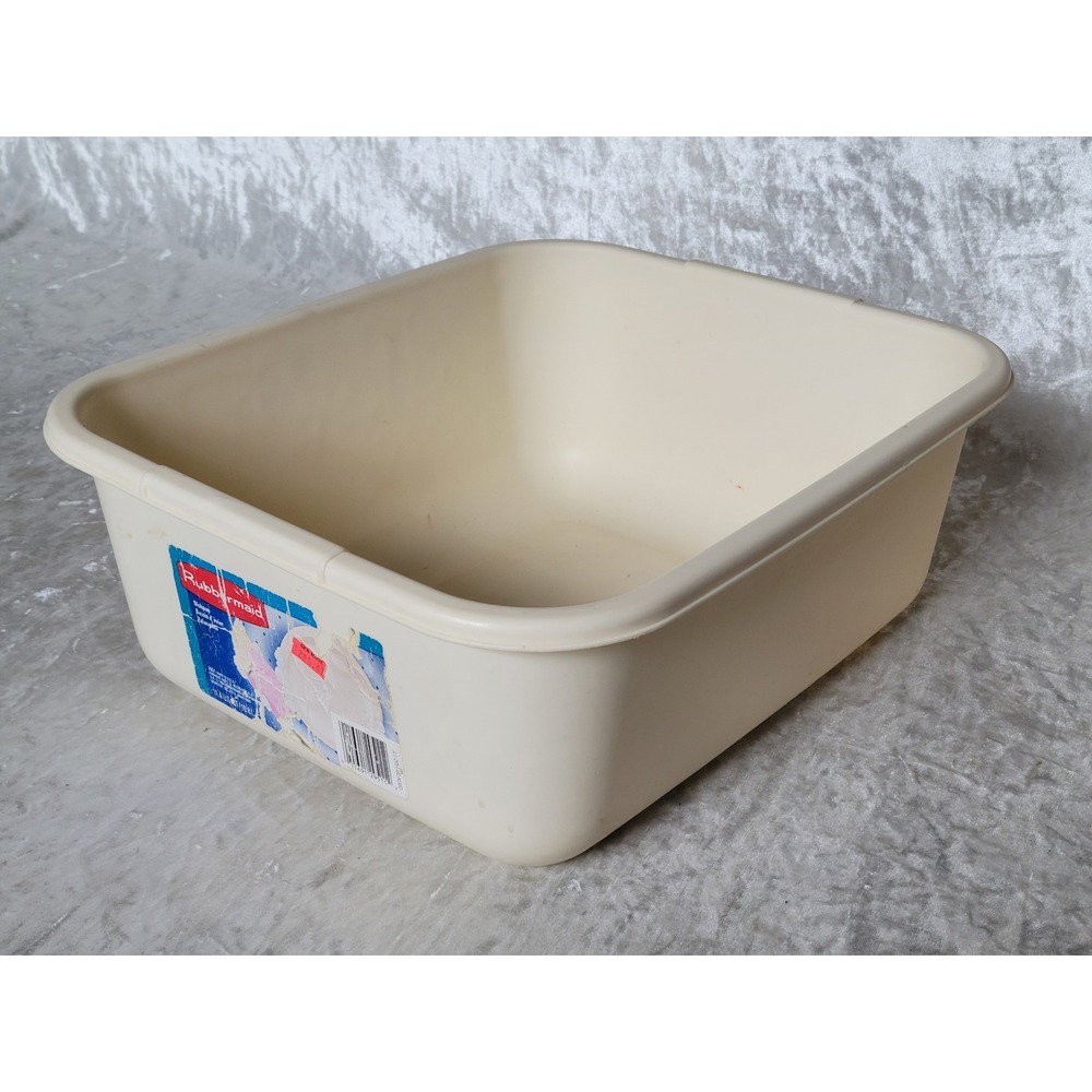 Vtg Rubbermaid Dishpan 2951 11.4 Qt Almond Plastic Wash Basin USA